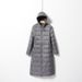 Women's Lightweight Long Down Coat – Slim-Fit Knee-Length Hooded Jacket With Duck Feather Filling For Autumn & Winter_ecoleips.com