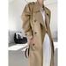 ng2510292 Foreign Trade British Style Trench Coat For Women 2025 Spring And Autumn New Mid-Length Over-the-Knee High-End_ecoleips.com