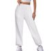 Women's Clothing Fashionable Texture Embossed Elastic Waist Temperament Loose Trousers Casual Wide Leg Pants_ecoleips.com