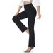 Women's High Waisted Dress Pants Business Casual Workwear With Pocket Covers Versatile Regular Fit Casual Pants_ecoleips.com