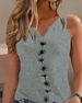 Women's Sleeveless V-neck Vest With 3D Digital Printing_ecoleips.com