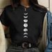 Women's Fashion Round Neck European And American Spring/Summer Lunar Eclipse Short Sleeve T-Shirt Wholesale_ecoleips.com