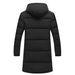 Knee-Length Thermal Parka For Men – Windproof Hooded Winter Coat With Duck Down Fill (S-5XL, Slim Fit, Multi-Pocket Design, Unisex Black/White)_ecoleips.com