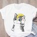 European And American Cross-border Foreign Trade Women's Clothing Cute Kitten Print Round-neck Short-sleeve T-shirt Top_ecoleips.com