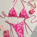 2025 New Bikini European And American Triangle Cup Printed Sexy Bikini Split Swimsuit Swimwear Women_ecoleips.com
