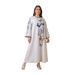 Printed Rhinestone Women's Muslim Dress Abaya Large Robe_ecoleips.com