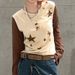 Harajuku Style Women's Long Sleeve T-Shirt Sparkling Star Print Contrasting Colors Versatile Flared Top Fashionable_ecoleips.com