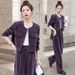Women's Suit High-End Fashion Corduroy Two-Piece Set Autumn Wide Leg Pants Western Style_ecoleips.com
