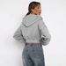 Women’s Zip-Up Hooded Sweatshirt – Long Sleeve Cropped Pullover (Greyish, XS-XL)_ecoleips.com