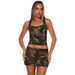 K Fashionable Women's Slim-fit Versatile Vest With Off-the-shoulder Design For Outdoor Dating And Club Wear; Sexy Printed Dress_ecoleips.com