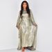 MQ117 Middle Eastern Robe For Outerwear 2024 Summer Modest Muslim Fashion Silver-embossed Elegant Abaya Dress_ecoleips.com