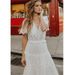 Women's V-neck Sexy Short-sleeved Lace Dress_ecoleips.com