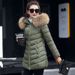 Plus Size Long Puffer Coat With Detachable Fur Collar, Slim Fit Winter Jacket For Women, Warm Thickened Down-Alternative Outerwear_ecoleips.com