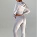 2025 Spring New European And American Cross Border Solid Color Slim Short Hooded Top Casual Pants Suit Two Piece Set Women_ecoleips.com