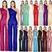 Women's Clothing Jumpsuits Fashion Sleeveless One Shoulder Backless Sequin Jumpsuits_ecoleips.com