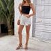 Women's Clothing Ins New Casual High Waist Raw Edge Hole Denim Shorts_ecoleips.com