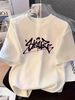 2026 Summer Fashion T-Shirt Trendy Loose Fit Casual Short Sleeve Printed Top_ecoleips.com