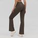 Women High Rise Flared Fitness Trousers_ecoleips.com