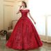 Women's Clothing evening dress female solo performance costumes puffy skirt long annual meeting host golden dress_ecoleips.com