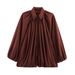 K Casual Style New Fashion Loose Bat-wing Puffy Pilot Jacket_ecoleips.com
