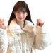 Splicing Design Sense Niche Polka Dot Cotton Top Women's Winter Lamb Wool Lapel Jacket Cotton Coat_ecoleips.com