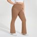 Women's yoga sports lulu sports yoga bell-bottom pants for women with peach hip lift fitness contrasting color trousers_ecoleips.com