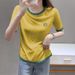 Women's Clothing For Larger Sizes: A Short-Sleeved T-Shirt Designed For Slightly Fuller-Figured Women, Featuring Bamboo-_ecoleips.com