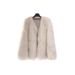 Toka Mao Mao Jacket Medium And Long Winter Temperament Versatile V-neck Mao Mao Jacket_ecoleips.com