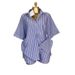 Women's Clothing Summer New Fashion Blue And White Striped Loose Shirt High Waist Wide Leg Shorts Suit_ecoleips.com