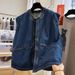 Fashionable Denim Vest Women, Spring Trendy And Stylish, Round Neck, Sleeveless, Suitable For Layering Or Wearing As An_ecoleips.com