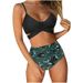 Women's Clothing Leopard Print High Waist Split Bikini Sexy Swimsuit_ecoleips.com