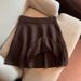 High-Waisted Pleated Midi Skirt for Women Autumn Winter Elastic Short Bodycon Knitted Base Simple Style Bottoms_ecoleips.com