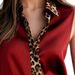 independent Site Cross-border New Spring And Autumn Slim-fit Long-sleeve Leopard Print Round-neck Satin Patchwork_ecoleips.com