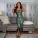 Women's Clothing Sequined Suspender V Neck Dress Sexy Suspender Tassel Skirt One Piece Female_ecoleips.com