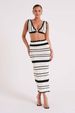Women's Clothing Striped Two Piece Suit For Women Knitted Suspenders Wrapped Chest Top Skirt Fashion Suit_ecoleips.com