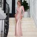 Women's Autumn New Round Neck Sleeve Irregular Overlapping Twisted High Waist Dress, Elegant Long Dress_ecoleips.com