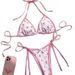 Women's Clothing Split Tie Strap Swimsuit Small Fresh Butterfly Two Piece Swimsuit Female_ecoleips.com