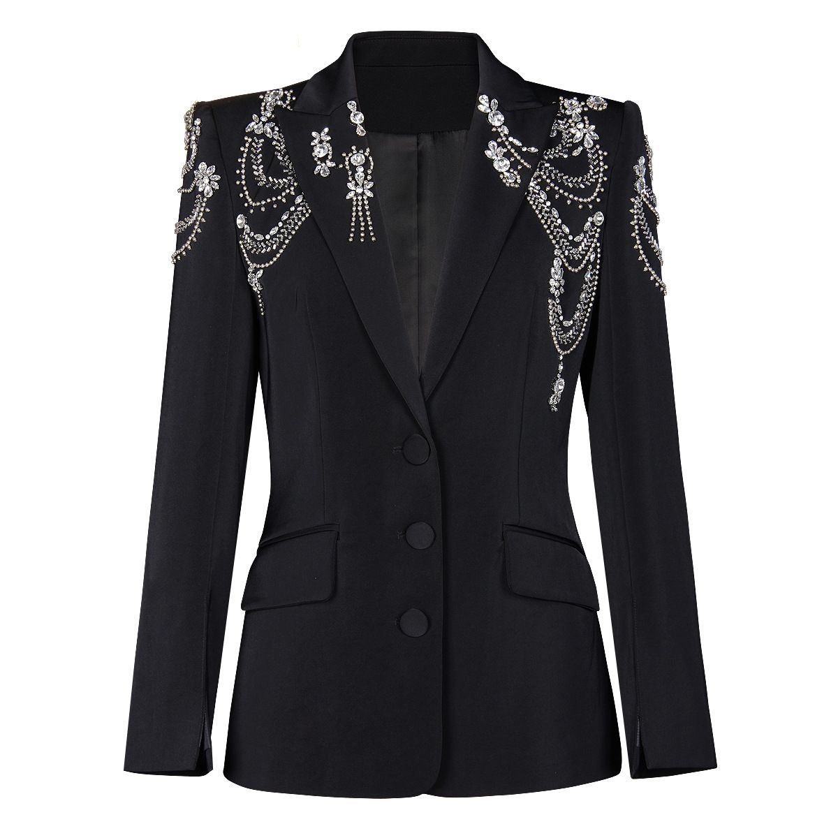 Women's Clothing Spring And Autumn New Heavy Beaded Suit Jacket Commuter Top Suit Jacket Female_ecoleips.com