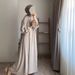 2025 Fashion Women's Long Sleeve Solid Color Sun Autumn Elegant Party Casual Muslim Dress Gown Robe_ecoleips.com