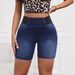 High-Waist Denim Shorts For Women - Stretchy Tummy Control, Butt Lifting, Summer Casual Shorts With Comfortable Cotton Blend_ecoleips.com