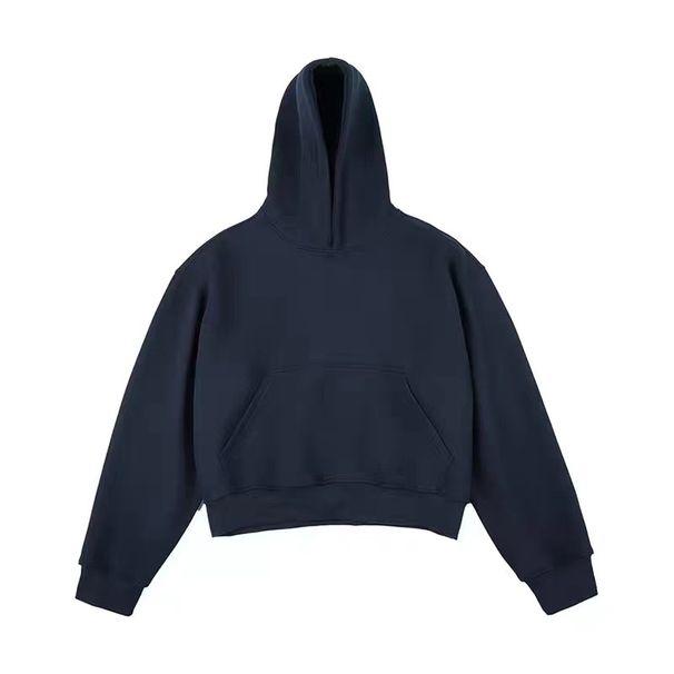 450g Heavyweight American High Street Fashion Brand Cleanfit Short Oversized Hooded Sweatshirt For Men And Women, Loose Fit And Thickened_ecoleips.com