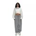 Women's Clothing Gray Sports Sweatpants Hip Hop Retro Street Dance Jogging Pants Casual Loose Drawstring Wide Leg Pants_ecoleips.com