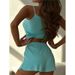 Women's Camisole Shorts Cross-Border Foreign Trade Loungewear European And American Thin Sexy Pajamas Two-Piece_ecoleips.com