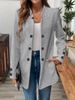 Autumn Winter European And American Women's Fashion New Cross-border Three-button Double-coat Jacket Blazer_ecoleips.com