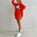 Women's Clothing Spring Loose Plus Size Women's Solid Color Suit Women's Single Breasted Long Sleeved Casual Shorts Two Piece Suit_ecoleips.com