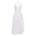 Women's 2 Piece Sexy Halter Backless Lace Up Bodysuit And Midi Skirt Set – Casual Resort Outfit 2026_ecoleips.com