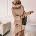 Women’s Clothing New turtleneck hooded mid length sweatshirt_ecoleips.com