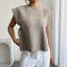 Women's Clothing Elegant Bow Knit Sweater Vest For Women - Soft & Stylish Fall Winter Casual Top_ecoleips.com