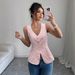 Women's Sleeveless Top European American Style Summer Fashion Vest Thin Polyester Material Elegant Slimming Design_ecoleips.com
