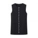 Aria Basics Aria Basics 2024 Summer Cross-Border European And American Women's Clothing Button-Design Round-Neck Vest Top_ecoleips.com